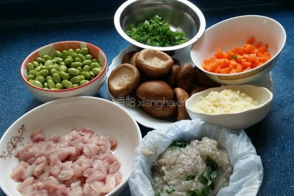 毛豆炆鮮菇的做法图解1
