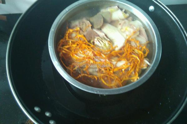 虫草花炖小母鸡的做法图解5