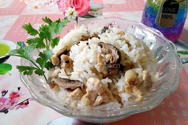 鸡胸肉冬菇电饭煲焗饭的做法图解9