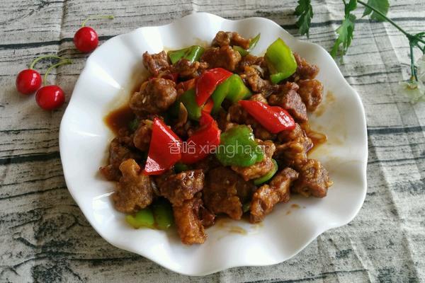 彩椒肉段的做法图解6