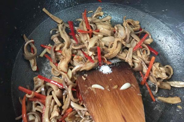 炒猪肚丝的做法图解5