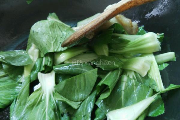 香菇青菜炒粉的做法图解4