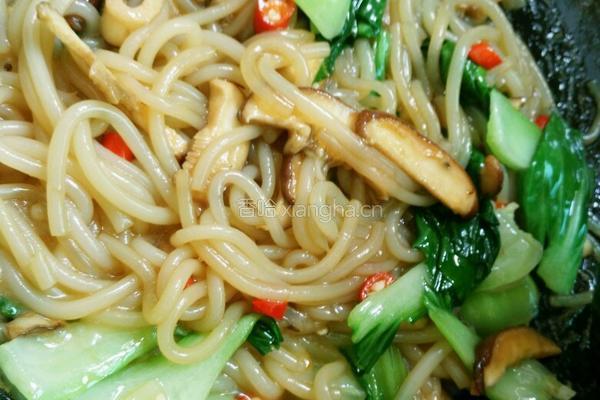 香菇青菜炒粉的做法图解9