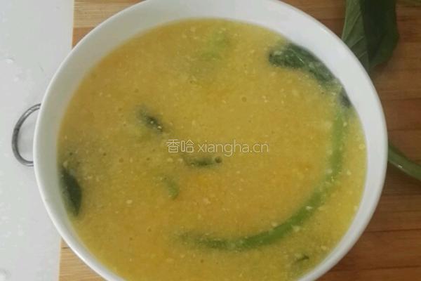 玉米糊菜叶粥