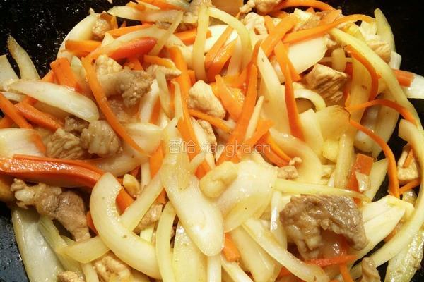 洋葱胡萝卜炒肉的做法图解8