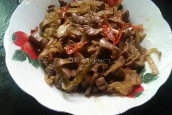 酸萝卜爆炒腰花的做法图解4