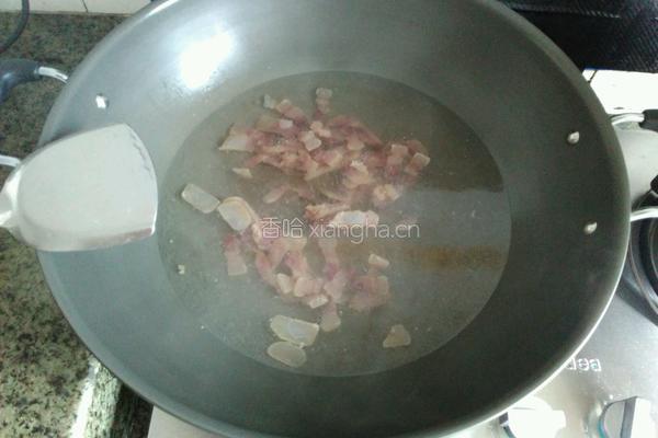 蒜芯炒腊肉的做法图解4