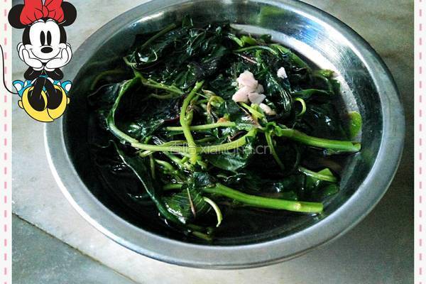 油水紫苋菜的做法图解6