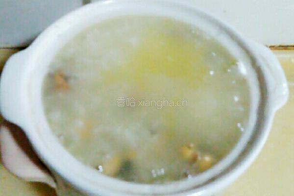 淡菜海星粥的做法图解3