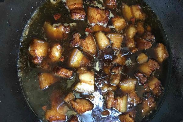 红烧肉炖干蘑菇的做法图解4