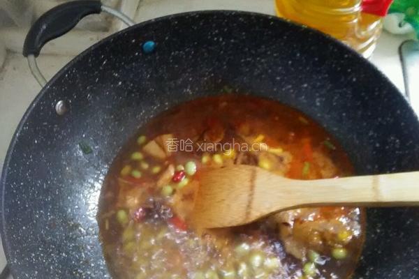 鸡腿烧毛豆的做法图解7