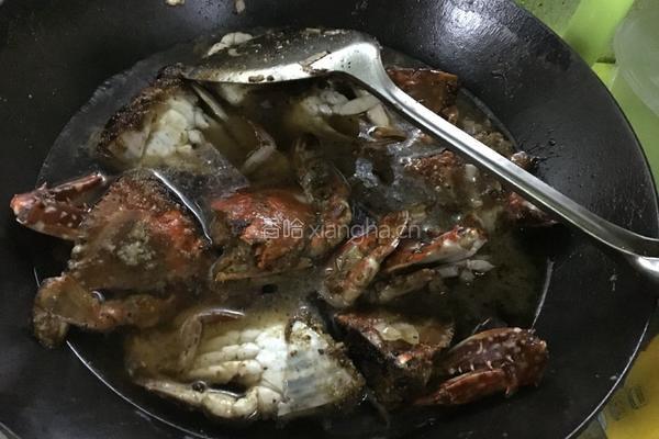 红烧螃蟹的做法图解7