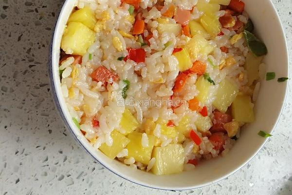 鲜虾菠萝饭的做法图解9