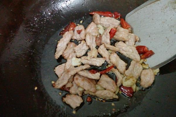 空心菜杆炒肉的做法图解6