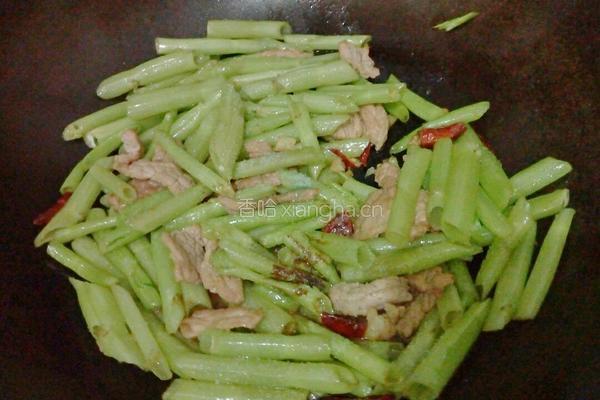 空心菜杆炒肉的做法图解9