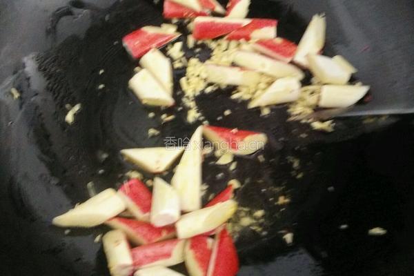 蟹棒断小油菜的做法图解6
