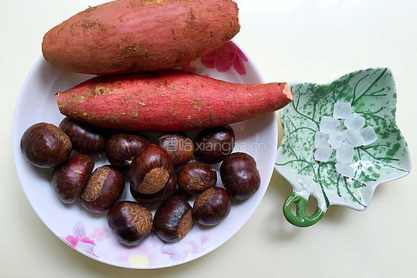 红薯栗子糖水的做法图解1