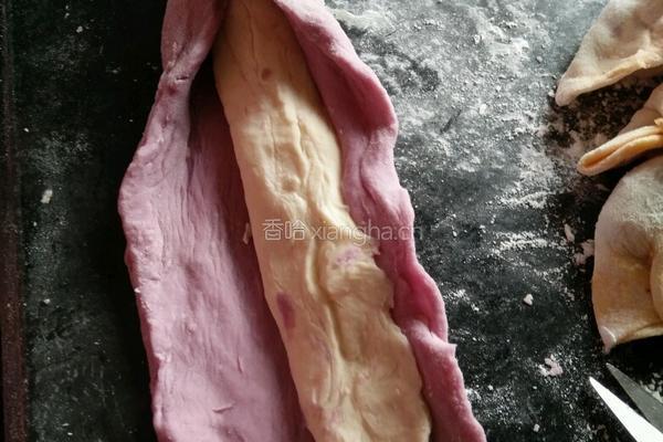 水彩饺子――紫薯和胡萝卜的做法图解6
