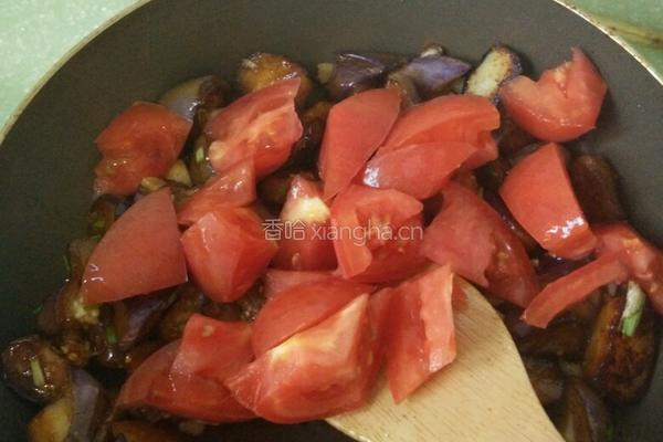 西红柿炒茄子的做法图解8