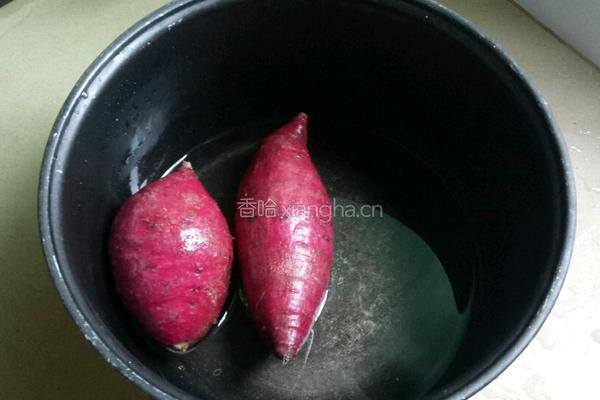 紫薯花生馅的做法图解1