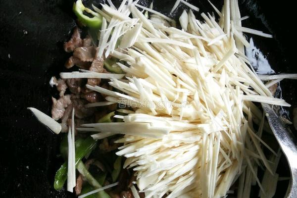 高笋炒肉的做法图解4