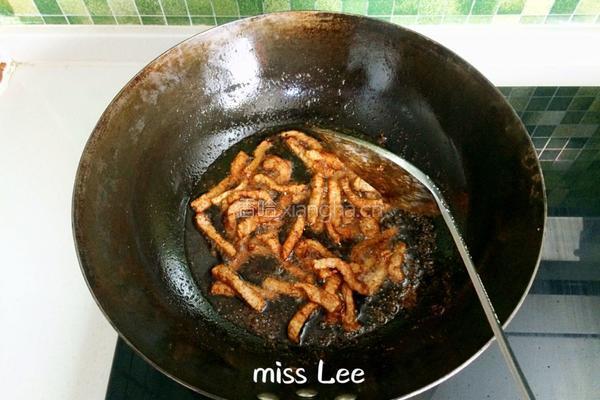 蒜薹炒肉丝的做法图解4