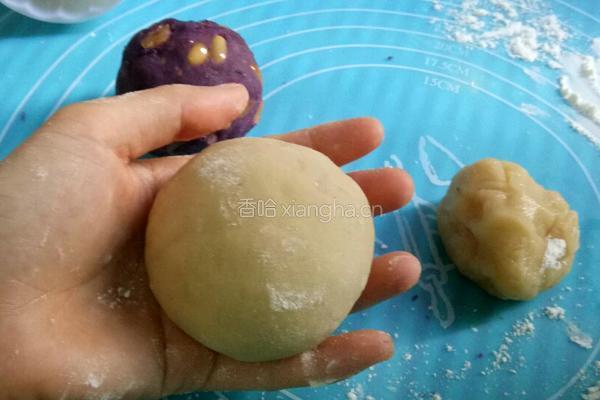 紫薯花生月饼的做法图解4