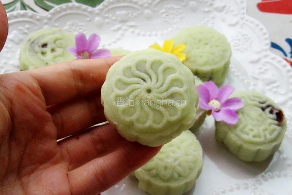 果味豆沙馅冰皮月饼的做法图解10