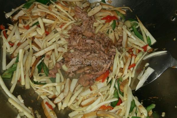香干茭白炒肉丝的做法图解6