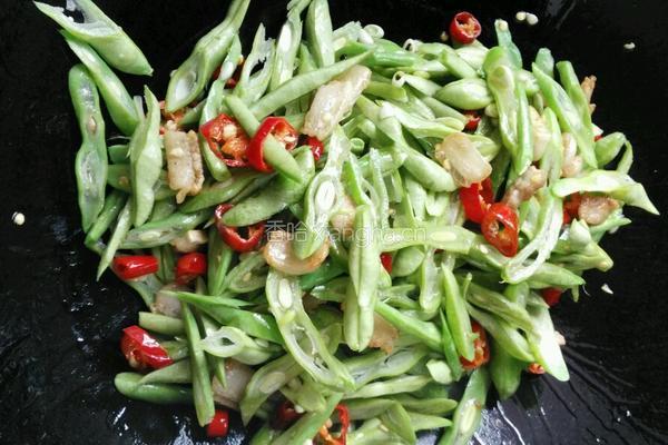 四季豆炒肉片的做法图解4