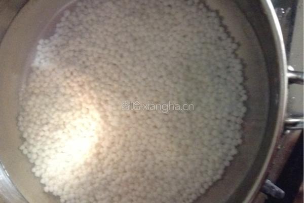 红豆牛奶西米露的做法图解3