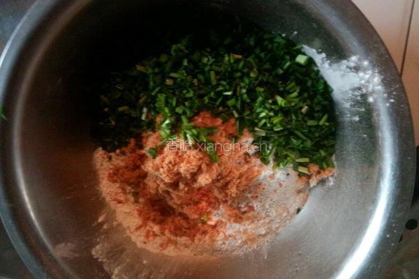 肉松韭菜饼的做法图解4