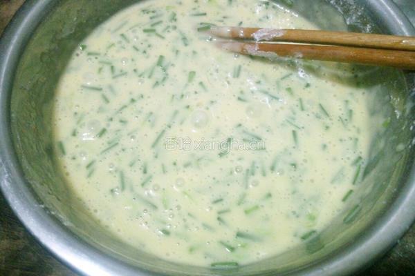 韭苔鸡蛋饼的做法图解6