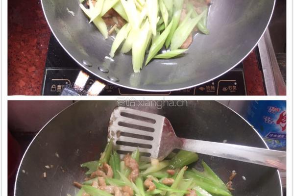 西芹炒肉的做法图解6