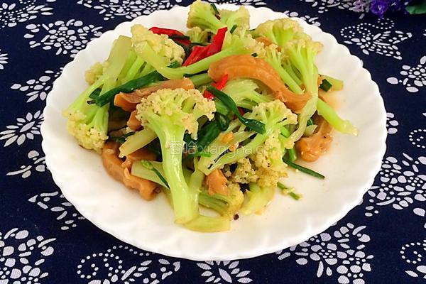 干煸花菜的做法图解8