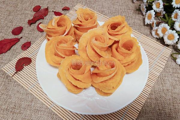 南瓜版玫瑰花馒头