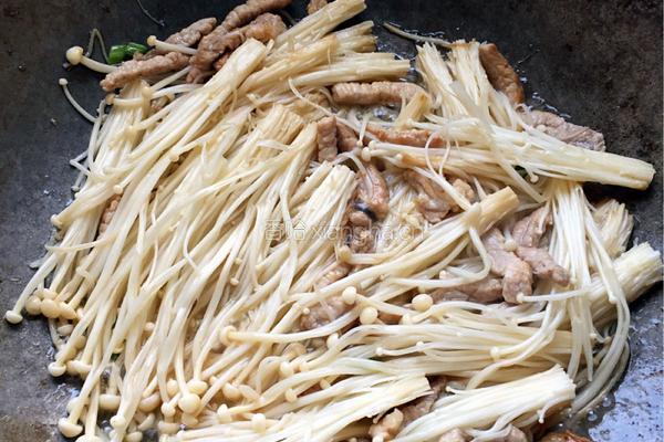 金针菇炒肉丝的做法图解3