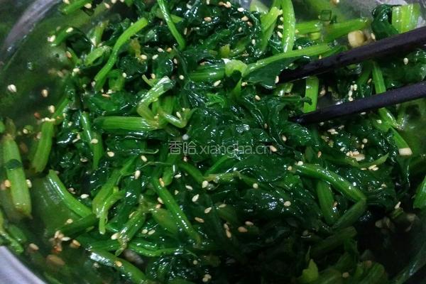 菠菜拌花生米的做法图解15