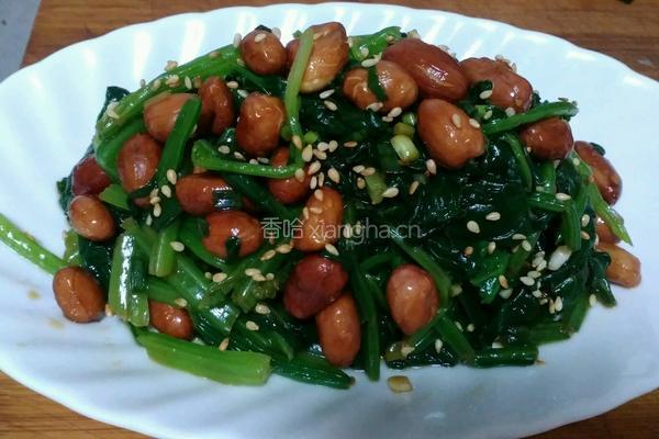 菠菜拌花生米的做法图解18