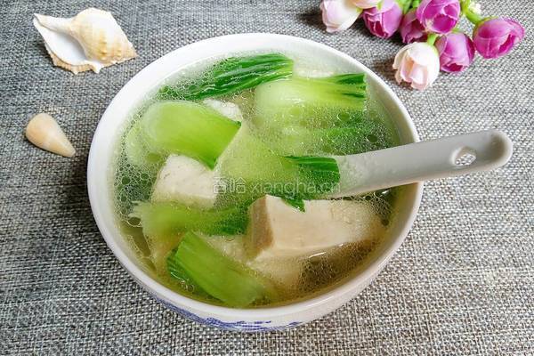 青菜豆腐汤的做法图解8