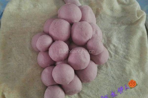 紫薯葡萄包的做法图解4