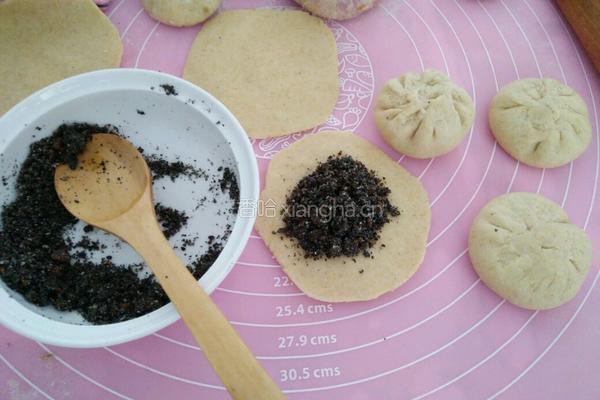 黑糖黑芝麻馅烧饼的做法图解7