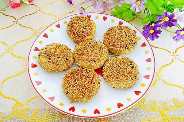 黑糖黑芝麻馅烧饼的做法图解11