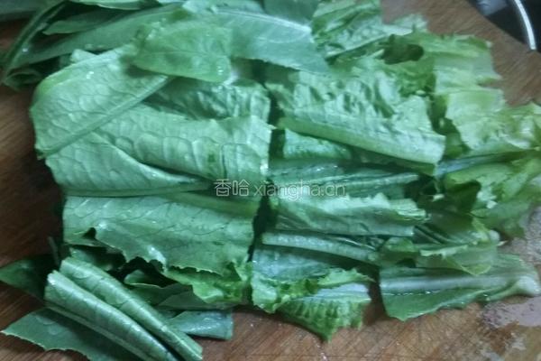 清炒油麦菜的做法图解2
