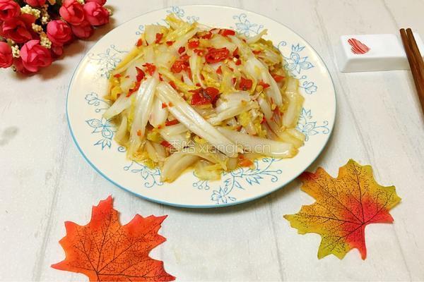 醋溜娃娃菜的做法图解8