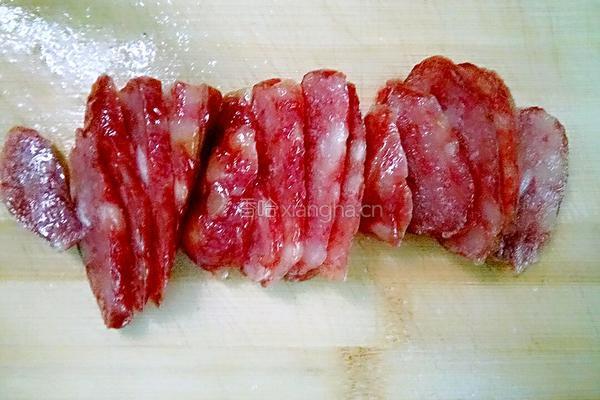 蒜苔炒腊肠的做法图解4