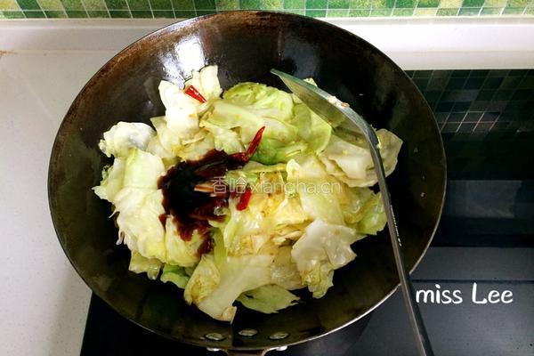 蚝油手撕包菜的做法图解5
