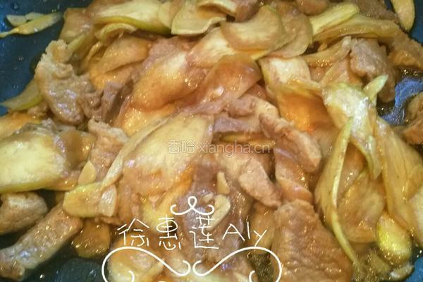 茭白炒肉的做法图解9
