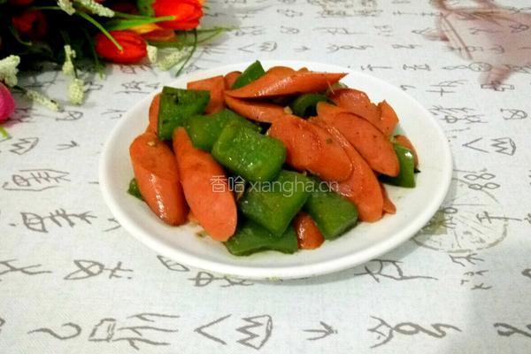 青椒炒火腿的做法图解6
