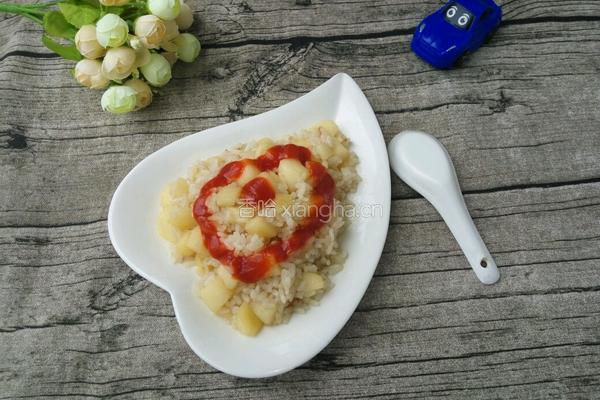 水果炒饭的做法图解7
